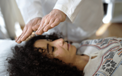 woman getting energy healing