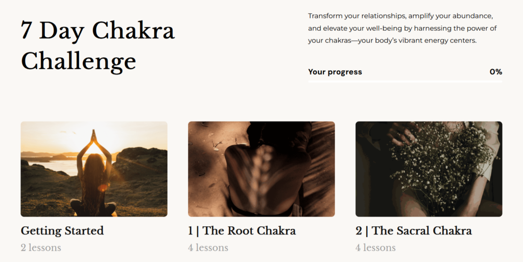 Chakra Challenge course overview